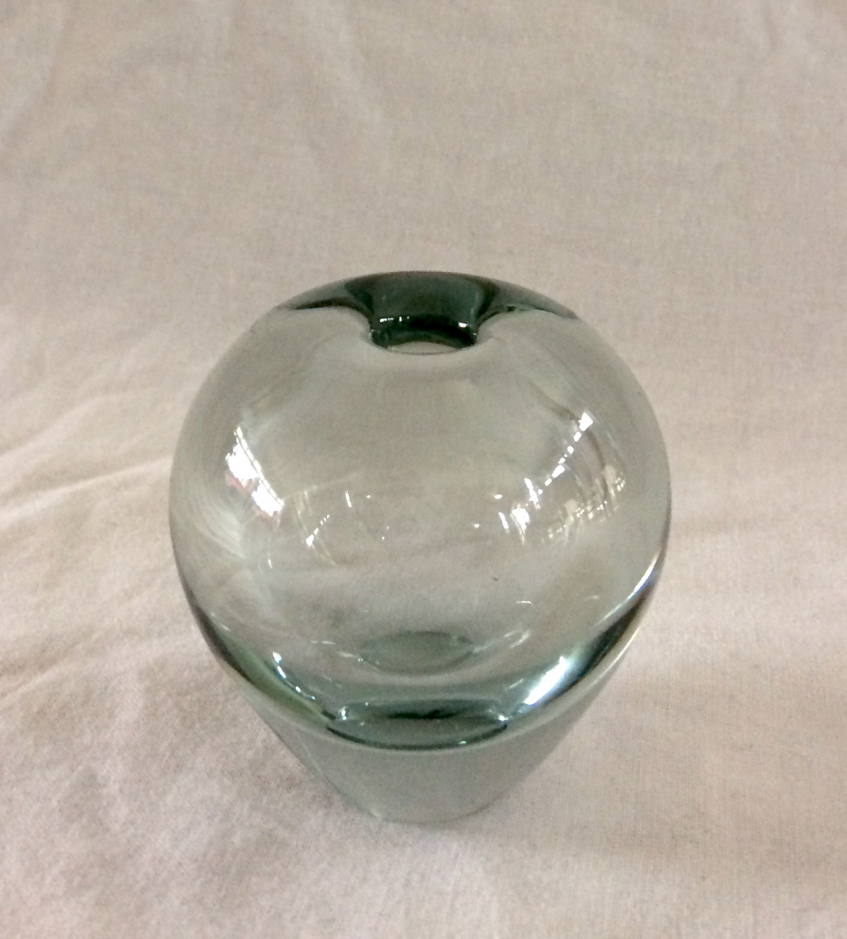 Holmegaard Rondo Vase Aquablåt Glas Per Lütken 8,5 cm. Glas
